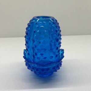 Fenton Blue Hobnail Glass Fairy Lamp